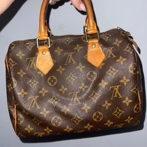Auth LOUIS VUITTON Speedy 25 Handbag Monogram Canvas